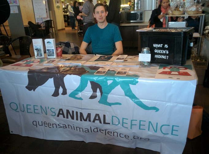 One of our members at our table at Kingston VegFest.